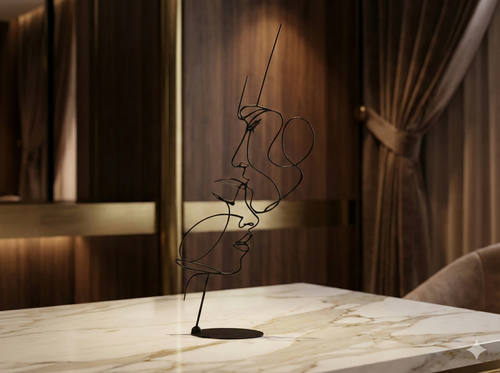 Abstract Couple Sculptural Art