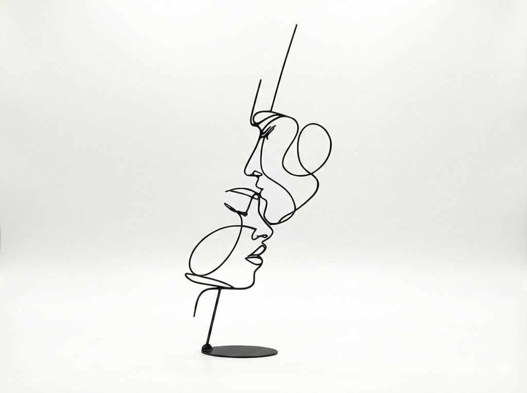 Abstract Couple Sculptural Art