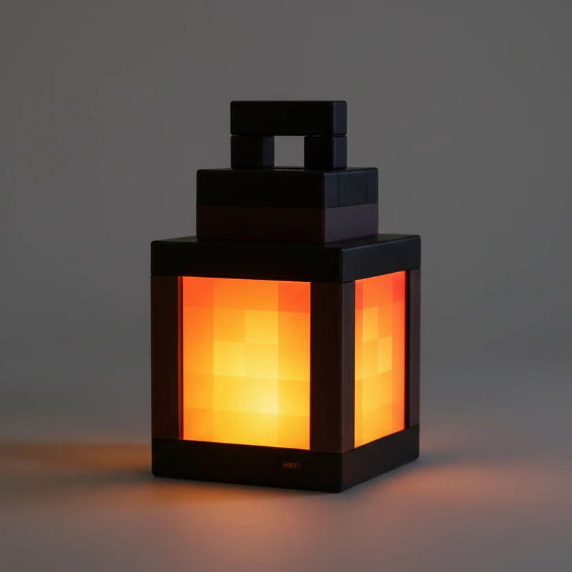 Minecraft Style LED Lantern | Pixel Block Night Lamp